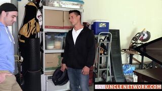 SayUncleNetwork.com - Shoplifting jock's ass gets rimmed and banged to avoid charges