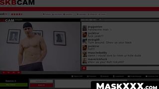 MaskXXX.com - Hot jock Ricky's live cam show features intense self-pleasure