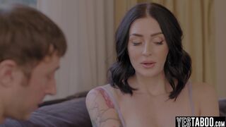 Petite tattooed brunette fucks detective