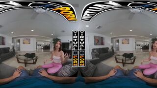 Metal Mouth Teen Laya Rae Riding Dick In VR