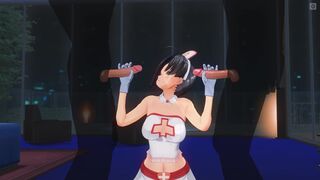 3D HENTAI Nurse sucks dick from two patients at once