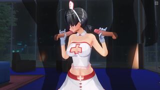3D HENTAI Nurse sucks dick from two patients at once