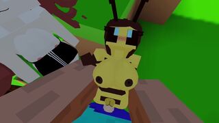 Minecraft Sexmod - Zoom on Luna's Pussy and Hairy Busty Bee