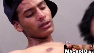 MachoIO.com - Smooth Latino ass barebacked passionately post blowjob