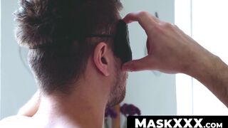 MaskXXX.com - Mysterious hunk Harry Paker masturbating vigorously solo with pleasure