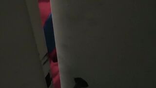 LecheLatinos.com - Straight Latino's shady bathroom blowjob and bareback fuck