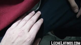 LecheLatinos.com - Straight Latino's shady bathroom blowjob and bareback fuck