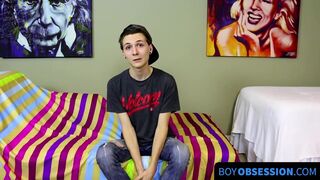 BoyObsession.com - Trey Bentley's lovely twink jacking off for the guys fun