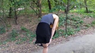 Naked Russian Amateur Flashes in Public Park