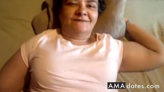 Amateur Creampie with a Hairy Granny