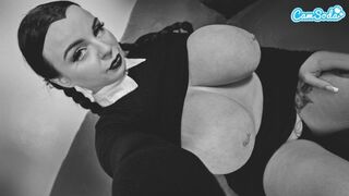 Camsoda - Thick Ass Wednesday Addams With Big Tits and Wet Pussy Plays With Herself - Cosplay