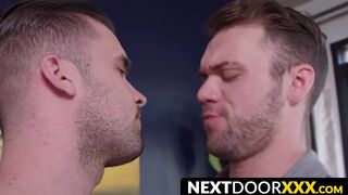 NextDoorXXX.com - Great looking hunk rides his lover's long and thick dick in a passi