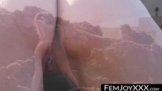 FemJoyXXX.com - Naked young man plays with flowers in outdoor solo scene