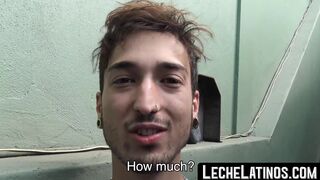 LecheLatinos.com - Amateur twink takes money to let a married man raw fuck his ass