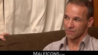 MaleIcons.com - Mature muscle Rodney Steele's hardcore anal fucking of twink Kory Hou