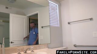 FamilyPornSite.com - Inked doctor's hard breeding makes stepson cum wildly