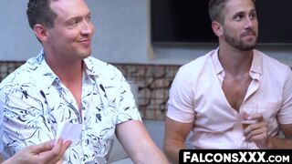 FalconsXXX.com - Two muscular guys rimming and cock sucking before a hardcore poundin