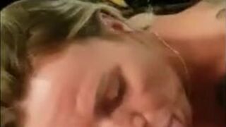 Rough Blowjob from a European Amateur Brunette MILF Girl