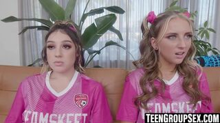 TeenGroupSex.com - Macy Meadows's soccer team seduces the coach