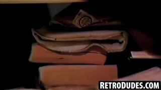 RetroDudes.com - Dwight Antoine sucks a big dick until it explodes with cum in his mo