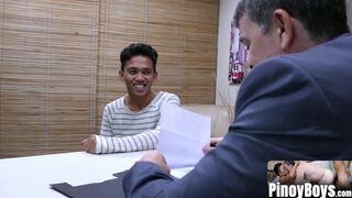 PinoyBoys.com - Office twink gets an 8-inch promotion from his horny boss