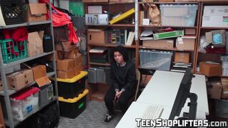 Beautiful ebony chick Maya Morena fucked for shoplifting