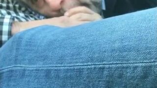 Daddy Sucks Big Cock Outdoors