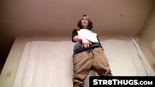 Str8Thugs.com - Straight thug Sean Johansen's big dick wanking session in solo play