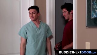 BuddiesNextDoor.com - Sexy hunks get down to serious drilling business in a heated ki