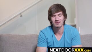 NextDoorXXX.com - Solo jock Tyler Kodiak beats his own man meat in a hot jerk off