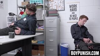 BoyPunish.com - Security officer's cock sucked and milked by twink