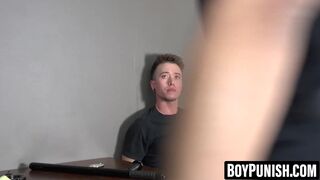 BoyPunish.com - Stubborn suspect's BBC fuck witnessed by the boss