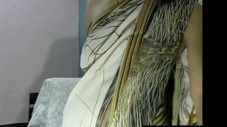 Indian Bhabhi's Steamy Webcam Show in a Saree