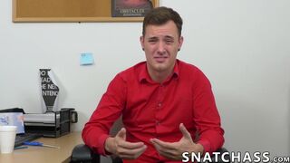 Assfucked newbie quickly learns new office regulations