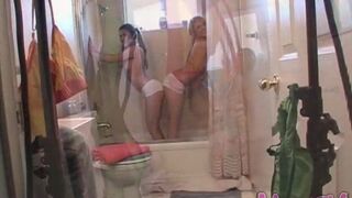 Cute lesbian teens in their white panties