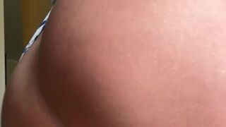 Wife Upskirt ass jiggling and spanking