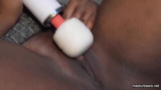 Booty black Milf's Alana's hitachi solo