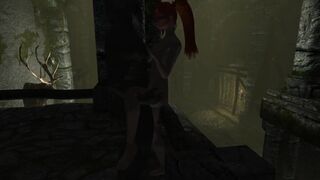 18 YO Quadrober Skinny Girl Thinks That She Is Red Cat For Skyrim