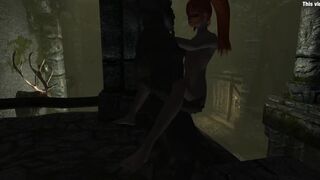 18 YO Quadrober Skinny Girl Thinks That She Is Red Cat For Skyrim