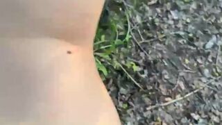 Busty teen brunette get pounded hard outdoor in the nature