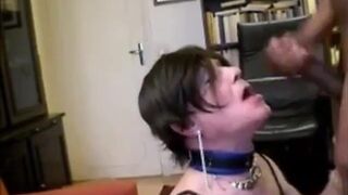 Slutty Crossdresser Sucks and Swallows Big Cock