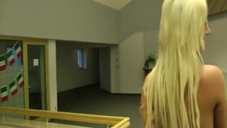 German Amateur Blonde in a GangBang