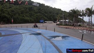 Big round ass Thai GF motobike ride and hardcore fuck at home