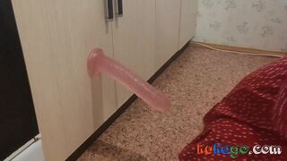 Big Ass Babe Takes a Huge Dildo and a Guy in Her Ass for a Rough Anal Cream