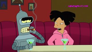 Bender Filled Amy Wong From Futurama With Sperm - Cartoon Parody