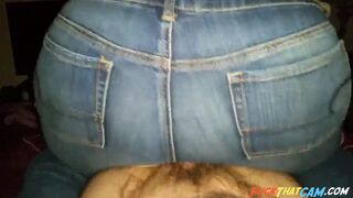 American Brunette in Jeans Cums on Webcam