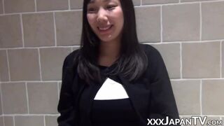 Young Japanese cutie showing her sweet pussy