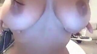 Lebanese Girl Reveals Perfect Breasts on Webcam