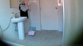 Korean Stepdaughter soaping in bathroom ()