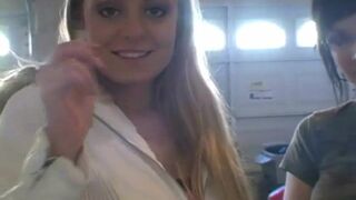 Hot teen slut Andi smoking in the loo on the sly